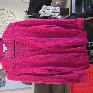 Liz Claiborne hot pink cardigan - XL